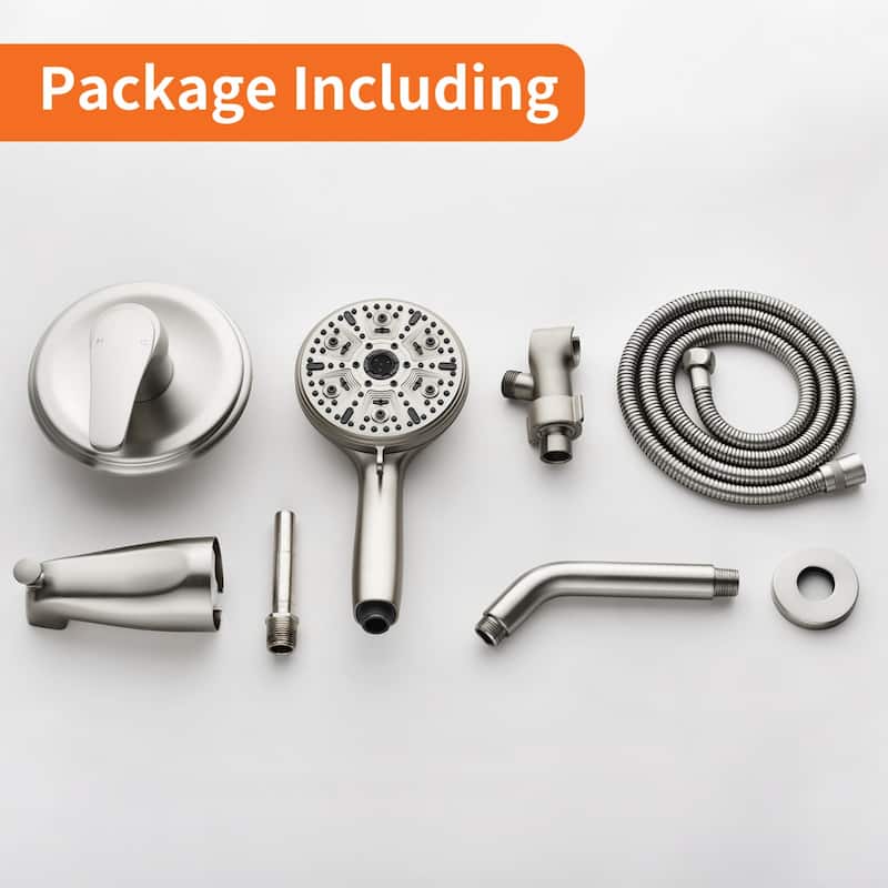 Modland Pressure Balance Shower Faucet Set 10-Setting Handheld Spray cUPC Anti-Scald Brass Valve Kit