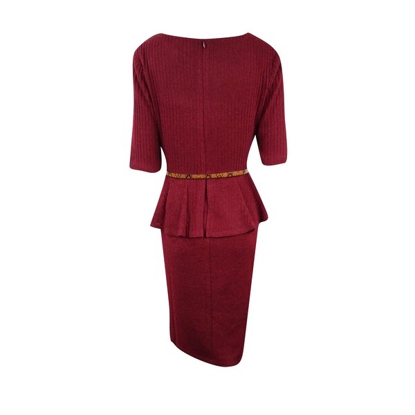 peplum sweater dress