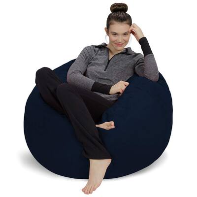 Plush, Ultra Soft Bean Bag Chair - Memory Foam Bean Bag Chair with Microsuede Cover - Stuffed Foam Filled Furniture