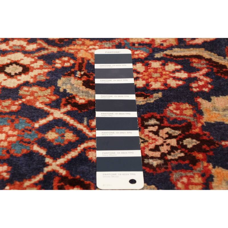 ECARPETGALLERY Hand-knotted Andelz Navy Wool Rug - 3'8 x 9'4