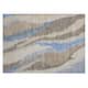 Machine Washable Indoor/ Outdoor Abstract Contemporary Chantille Rug