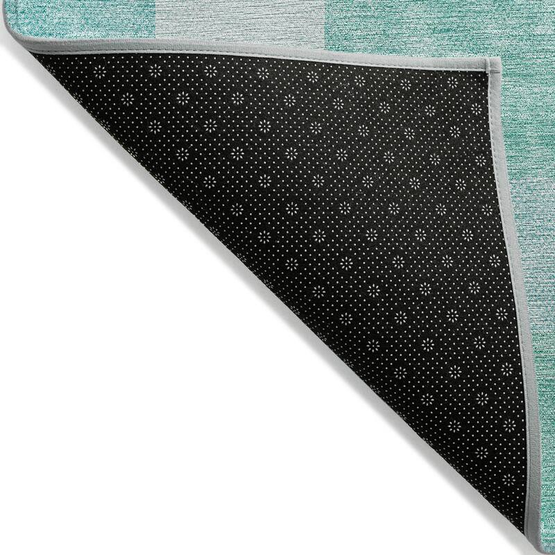 Machine Washable Indoor/ Outdoor Chantille Contemporary Blocks Rug
