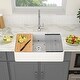 preview thumbnail 4 of 8, Dornberg Fireclay 33" L X 20" W Workstation Farmhouse Kitchen Sink With Accessories