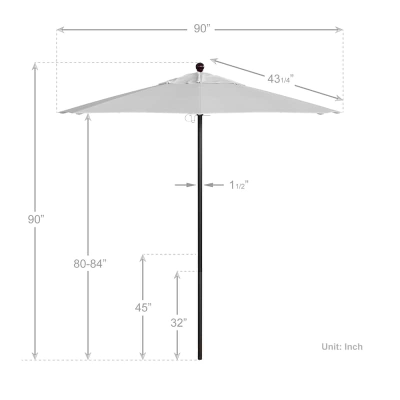 California Umbrella 7.5' Venture Series Patio Umbrella, Bronze Aluminum Pole Fiberglass Ribs Push Lift, Sunbrella Cilantro