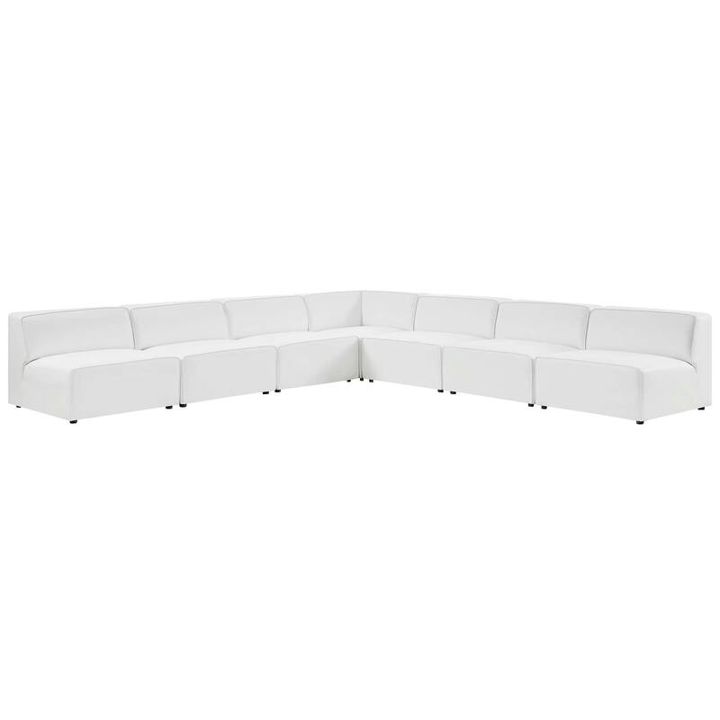 Mingle Vegan Leather 7-Piece Sectional Sofa