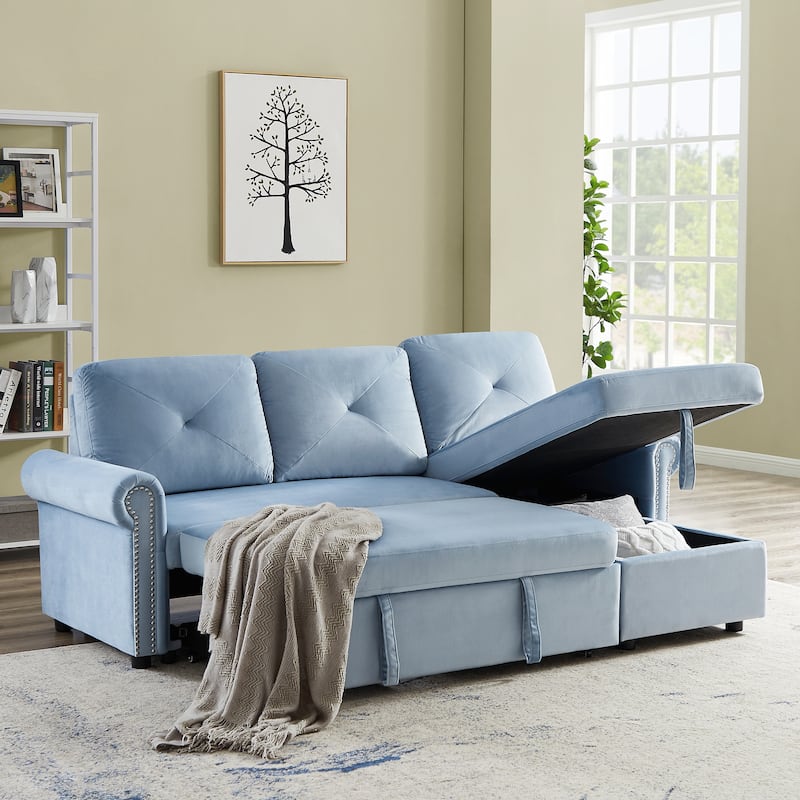 83" L-Shape Sectional Sofa with Storage Chaise