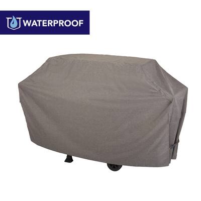 Modern Leisure Garrison Waterproof 5-6 Burner Grill Cover, 73" W x 25" D x 44.5" H, Heather Gray, Model