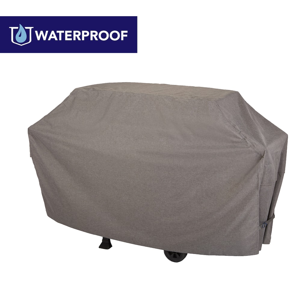Modern Leisure Garrison Waterproof 5-6 Burner Grill Cover, 73" W x 25" D x 44.5" H, Heather Gray, Model