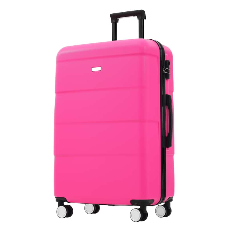 Hardshell Luggage Sets 3 Piece Double Spinner Wheels Suitcase with Handle Password Lock, Lightweight 20"+24"+28" Luggages