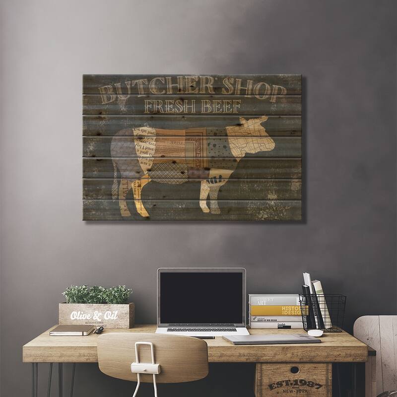 From the Butcher XIII Print On Wood by Courtney Prahl - Multi-Color