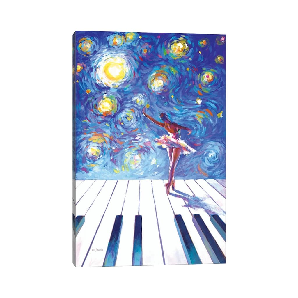 iCanvas "Van Gogh's Ballerina Reaching For The Stars" by Leon Devenice Canvas Print