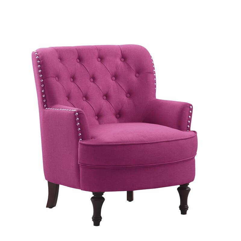 Pink linen armchair cheap