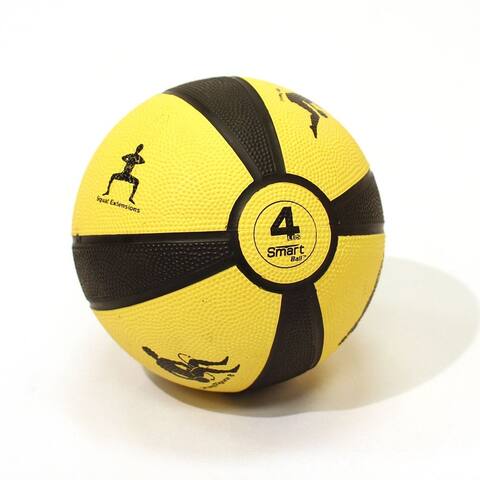 Prism Fitness 400-150-001 4 Pound Weighted Fitness Smart Medicine Ball, Yellow