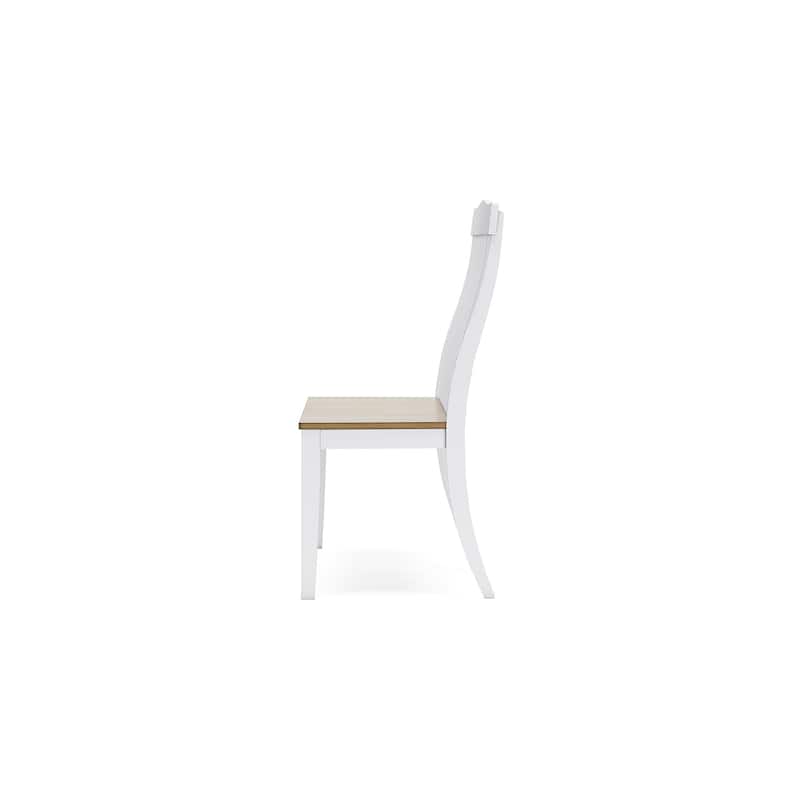 Signature Design by Ashley Ashbryn White/Natural Dining Double Chair - 52.88" W x 20.38" D x 40.5" H