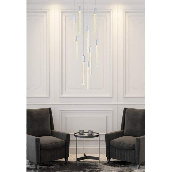 Elegant Lighting 2067D24 Weston 9 Light 24" Wide LED Crystal Multi