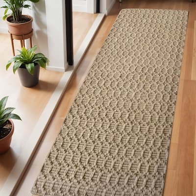 HomeRoots Geometric Casual Rectangle Area Rug - 72.00 in. x 24.00 in. x 0.25 in.