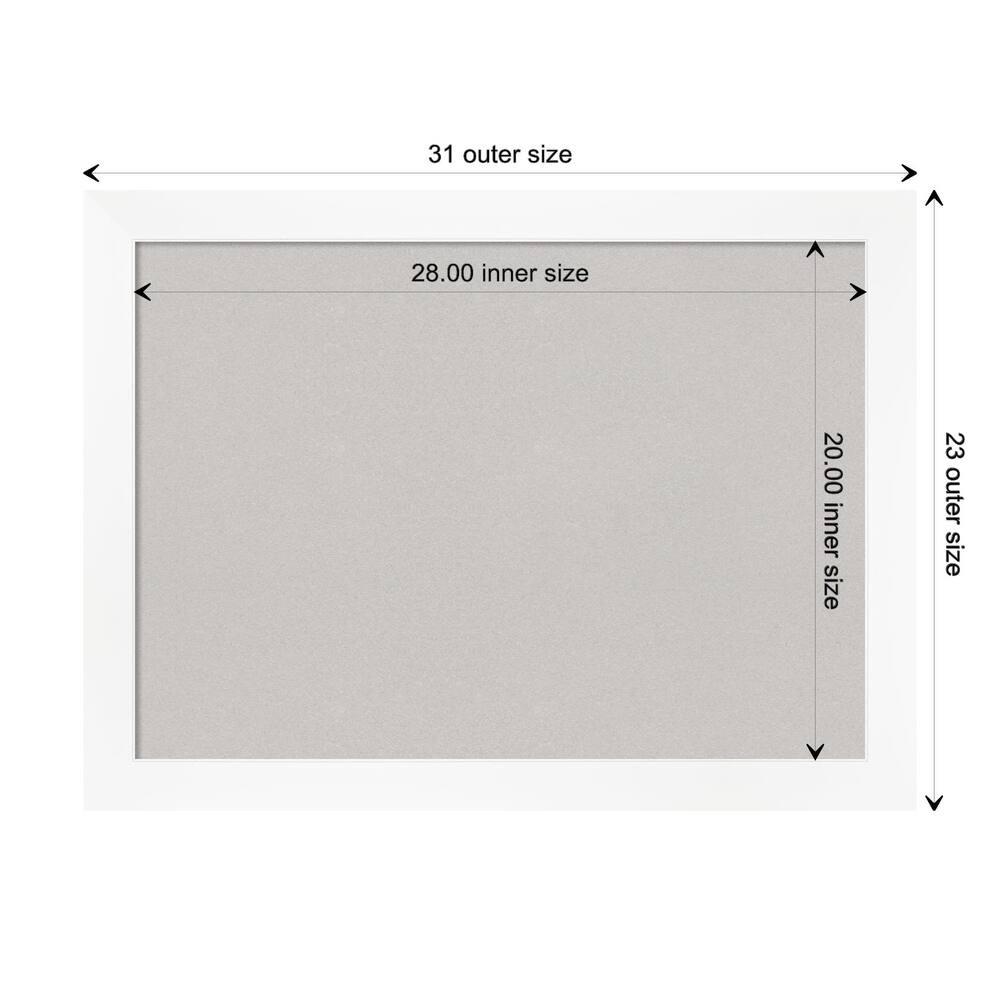 Cabinet White Narrow Framed Grey Corkboard Bulletin Board