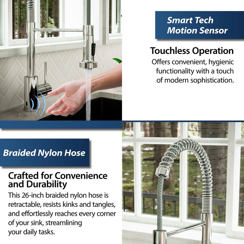 Karran Loxton Touchless Single-Handle Pull-Down Sprayer Kitchen Faucet