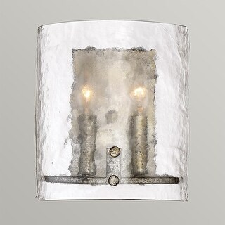 Ana Interiors Two Light Wall Sconce Fortress Mottled Silver - Exact ...