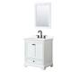 Option White / Giotto Quartz Top / Matte Black Hardware