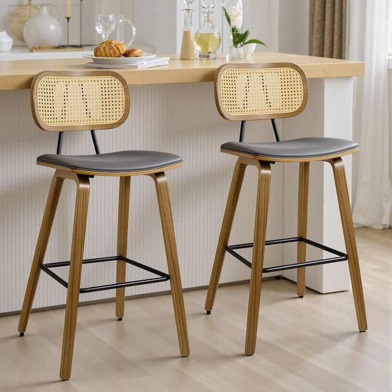 26-Inch Upholstered Counter/ Bar Stools Set of 2 or 3 - 35.1"H x 17.7"W x 19.5"D