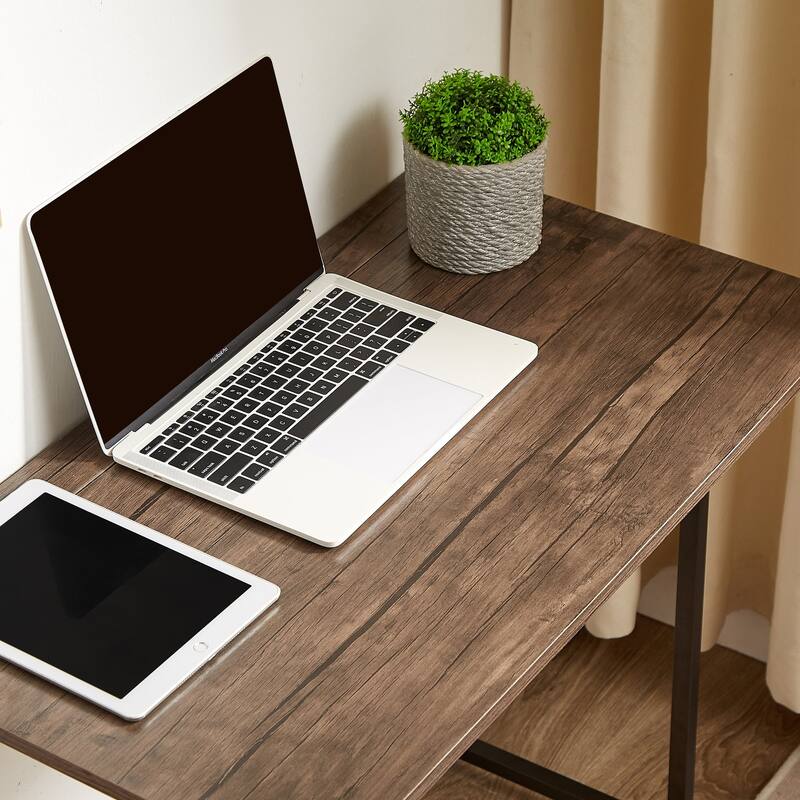 Javlergo Folding Computer Desk, 31.5" No Assembly Writing Desk, Space Saving Foldable Laptop Table for Home Office