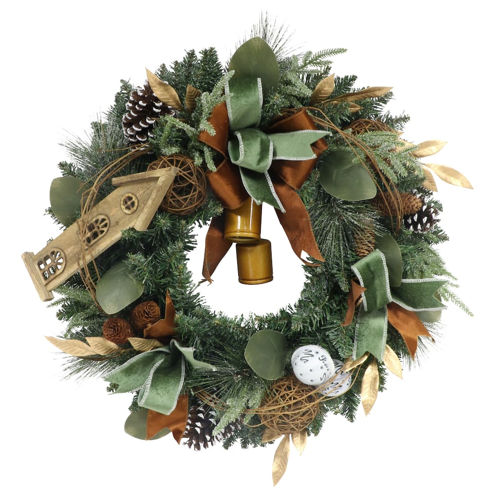 Puleo International 24" Decorated Artificial Wreath