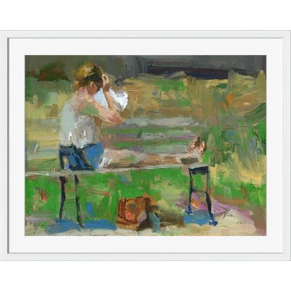 Shop Yellow And Green Rectangular Wall Art Decor 38 X 48
