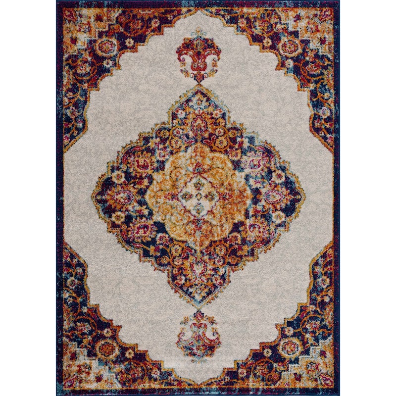 Hauteloom Istanbul Collection Vintage Oriental Traditional Medallion Area Rug