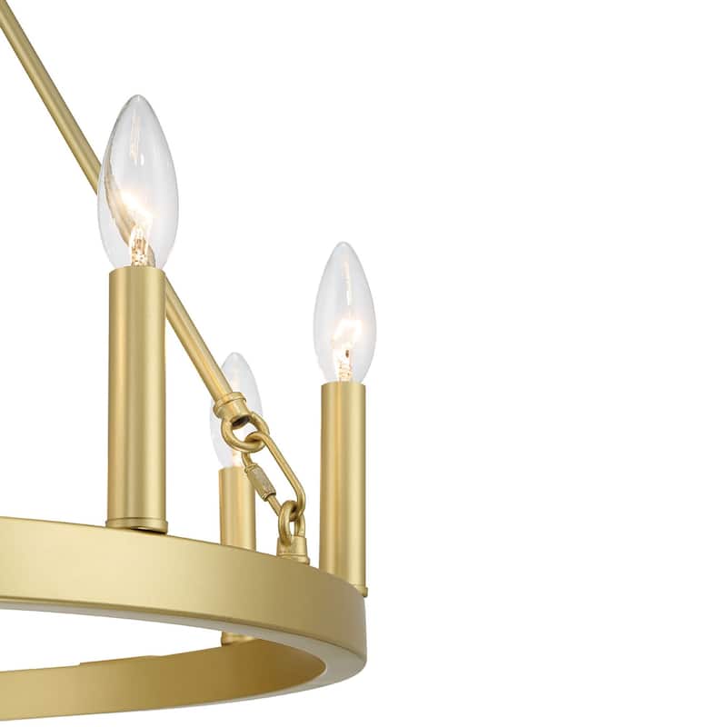 Acroma 9-light Modern Farmhouse Wagon Wheel Chandelier for Dining room - 24 inches