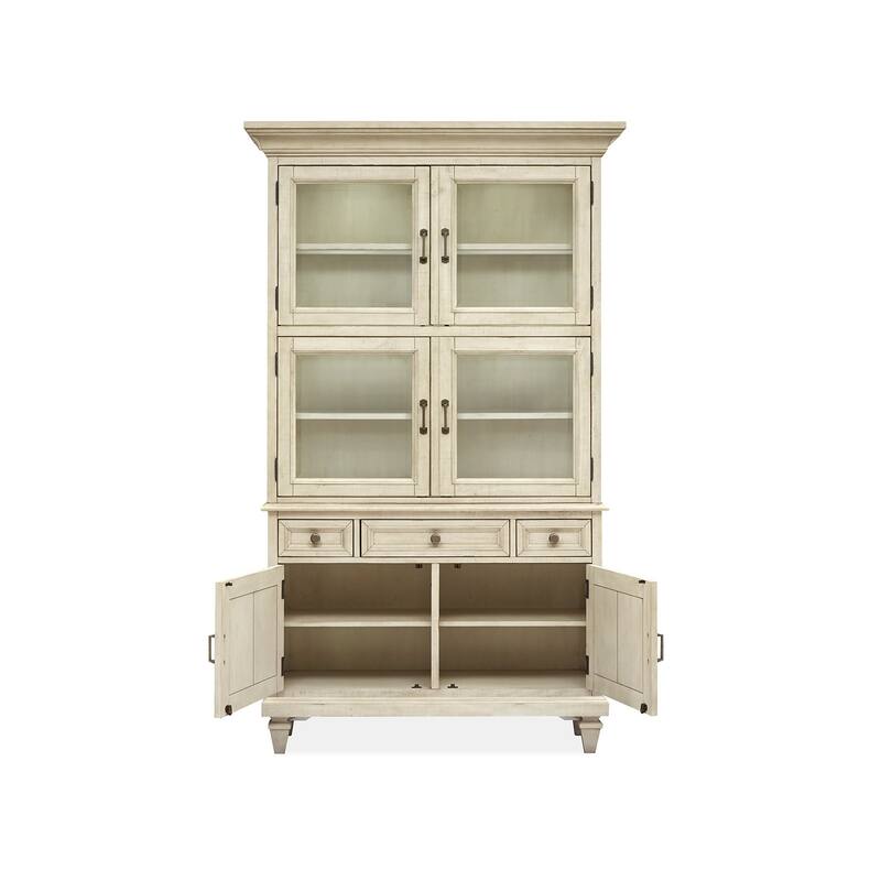 Magnussen Home Newport Alabaster Dining Cabinet - 48"Wx 18"D x 80"H