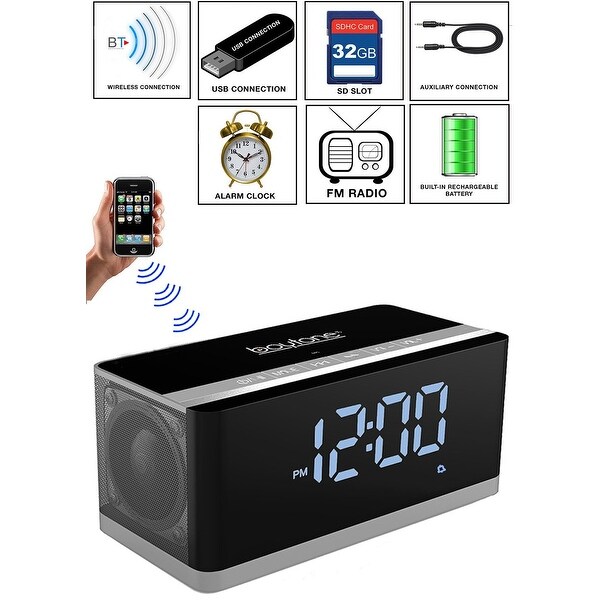 wireless speaker clock
