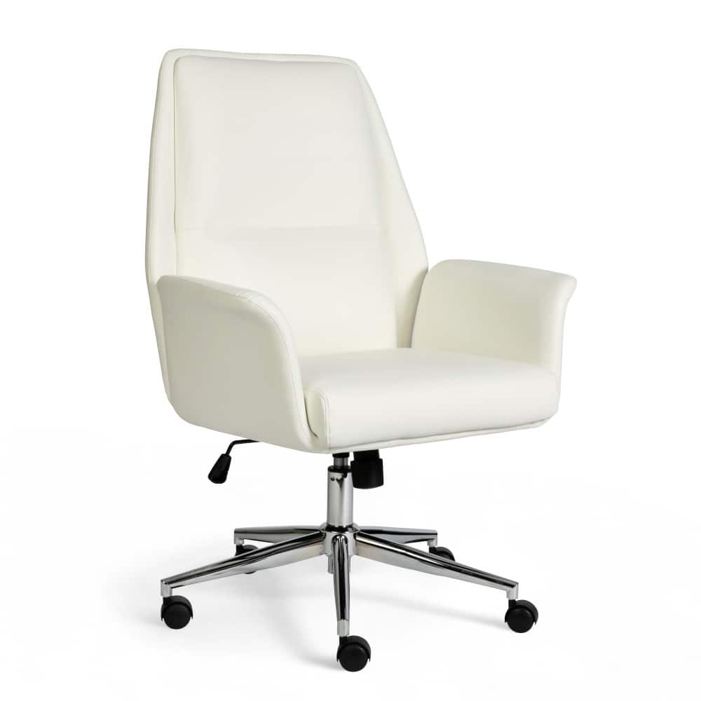 Martha Stewart Upholstered Swivel Home Office Chair with Flared Arms - 30"D x 28.75"W x 40.75" - 44.5"H