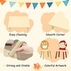 preview thumbnail 7 of 16, Kids Table and 2 Chairs Set, 3 Pieces Toddler Table and Chair Set, Wooden Activity Play Table Set (Lion&Monkey)