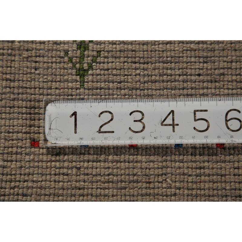 Gabbeh Oriental Rug Bedroom Hand-Knotted Wool Carpet - 4'8" x 6'7"