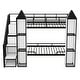 preview thumbnail 8 of 28, Twin over Twin Castle-shaped Bunk Bed with Wardrobe and Multiple Storage