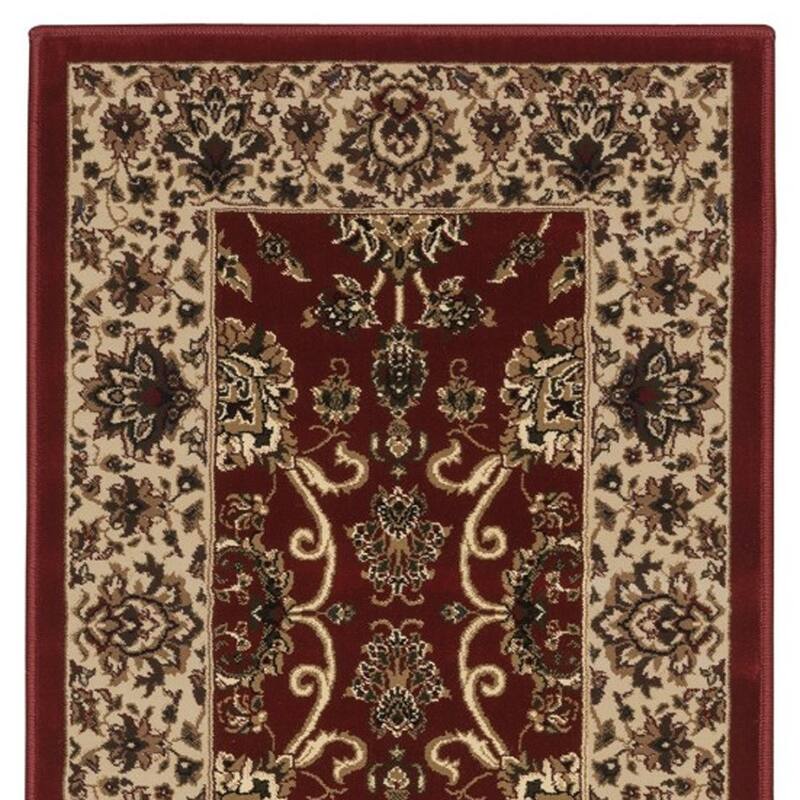 HomeRoots Oriental Traditional Runner Area Rug - 92.52 in. x 26.77 in. x 0.43 in.