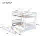 preview thumbnail 5 of 22, Full Over Full Rubber Wood Bunk Bed with Trundle(Twin),Convertible to 2 Full Size Beds