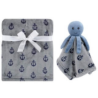 Hudson Baby Infant Boy Plush Blanket with Security Blanket, Octopus, One Size - Octopus - One Size
