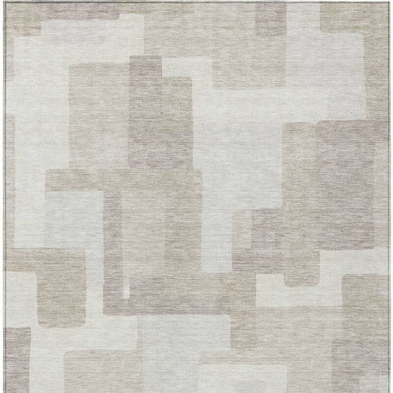 HomeRoots Abstract Transitional Rectangle Outdoor Rug