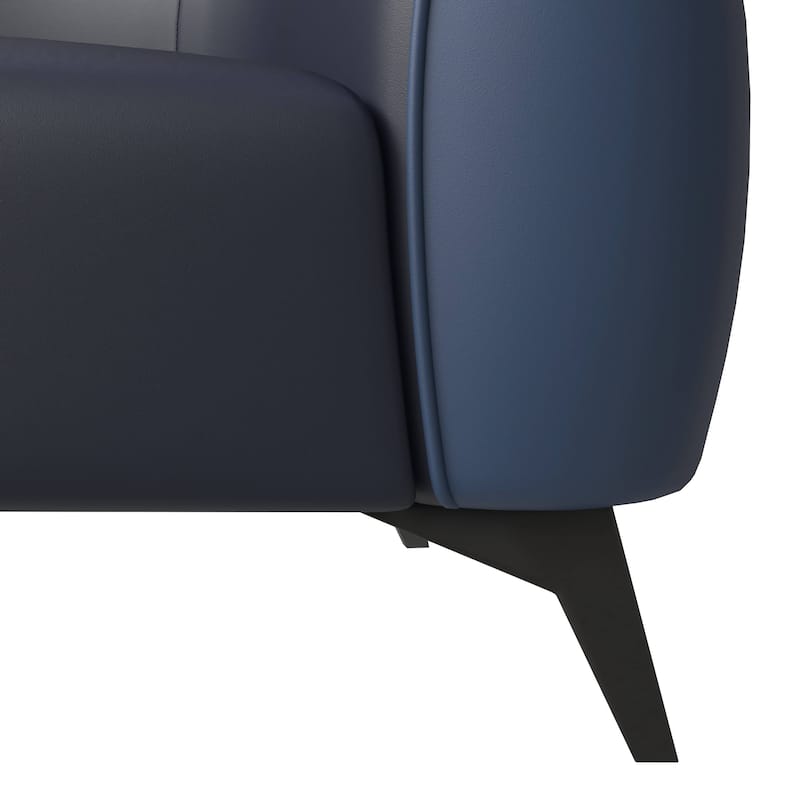 Single-Seater Sofa Armchair Upholstered in Vegan Leather with Metal Legs Opula Series by LeisureMod