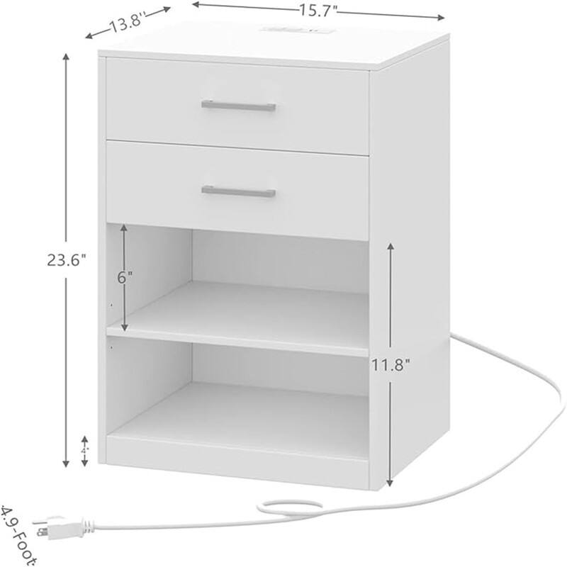 Nightstands Set of 2 with 2 Drawers