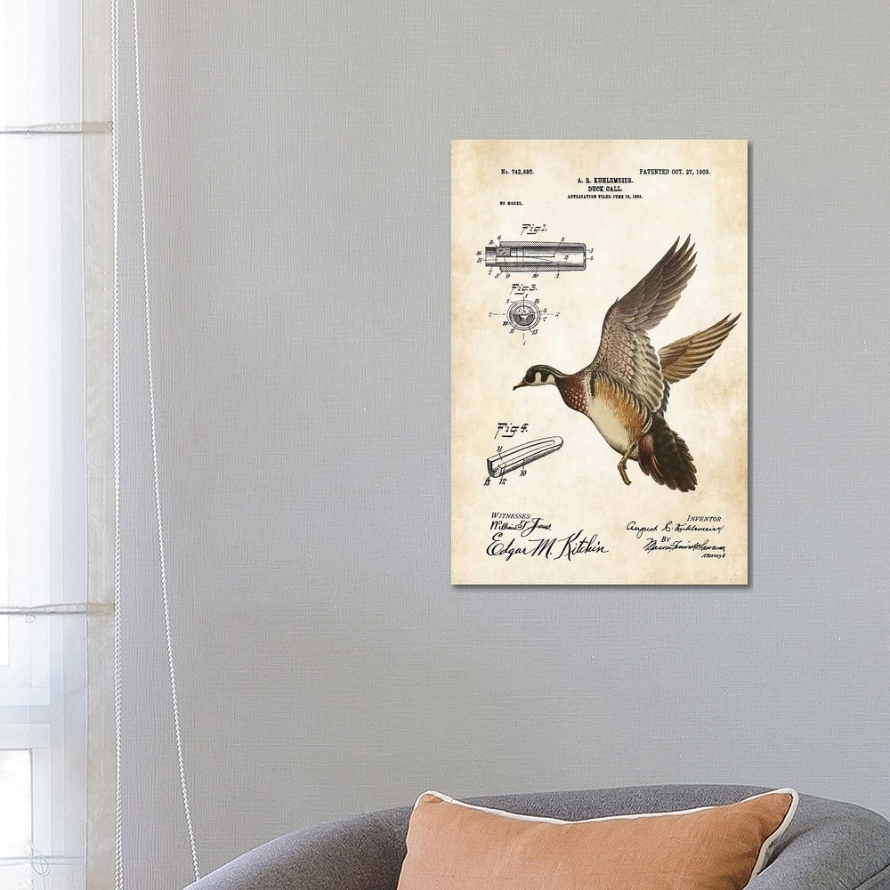 iCanvas "Duck Hunting" by Patent77 Canvas Print
