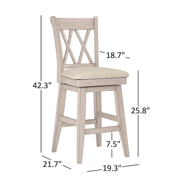 Eleanor Double X Back Wood Swivel Bar Stool by iNSPIRE Q Classic Bed Bath Beyond 20457171