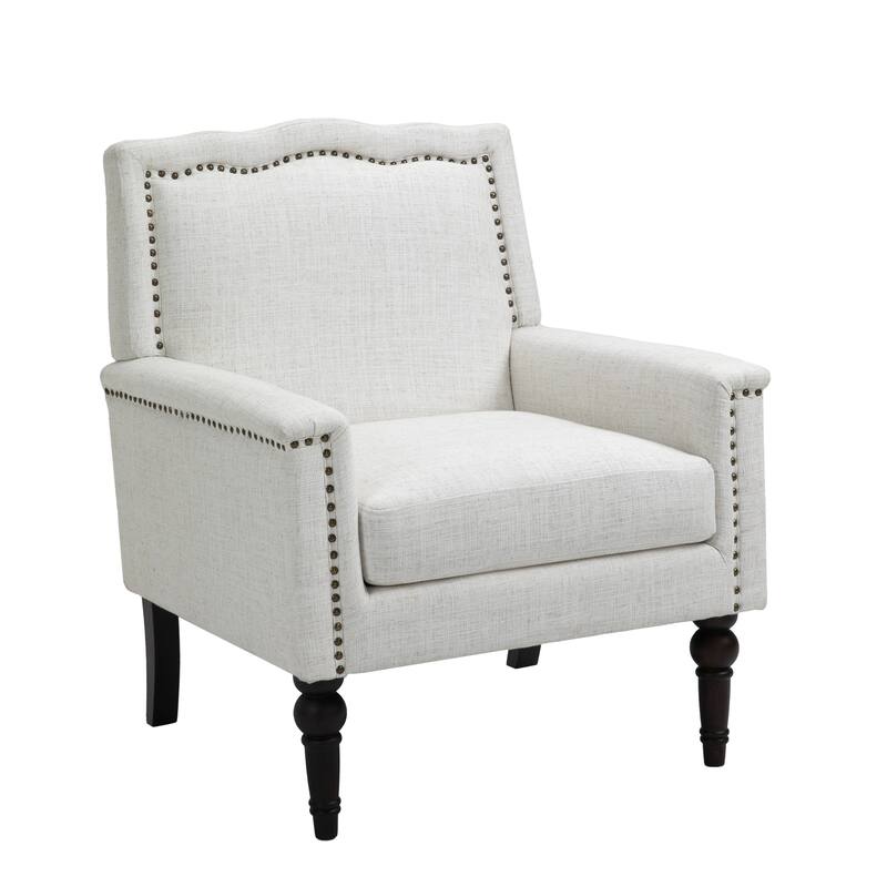 Modern Armchair Accent Chair Cotton Linen Living Room Chair