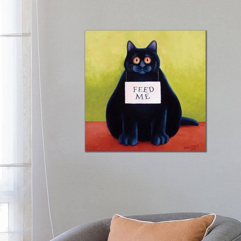 iCanvas "Fat Cat" by Vicky Mount Canvas Print - 26x26x1.5