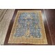 preview thumbnail 2 of 15, Distressed Over-dyed Floral Tabriz Persian Wool Area Rug Hand-knotted - 9'8" x 12'6"