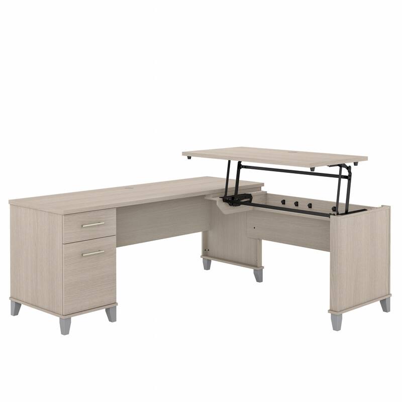 Somerset 72W 3 Position Sit to Stand L Shaped Desk by Bush Furniture