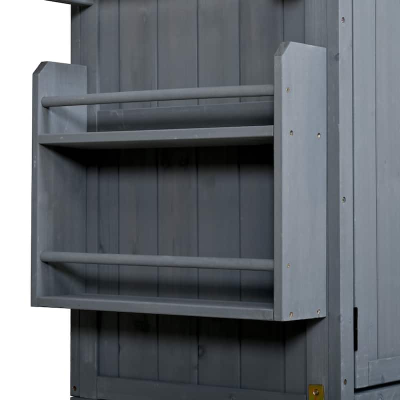 60" Rolling Outdoor Kitchen Island with Stainless Steel Top, Wood BBQ Prep Cart with Wine Rack & Drawers