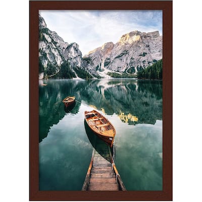 Americanflat Poster Frame in Mahogany Wood -Horizontal and Vertical Formats -12" x 18"